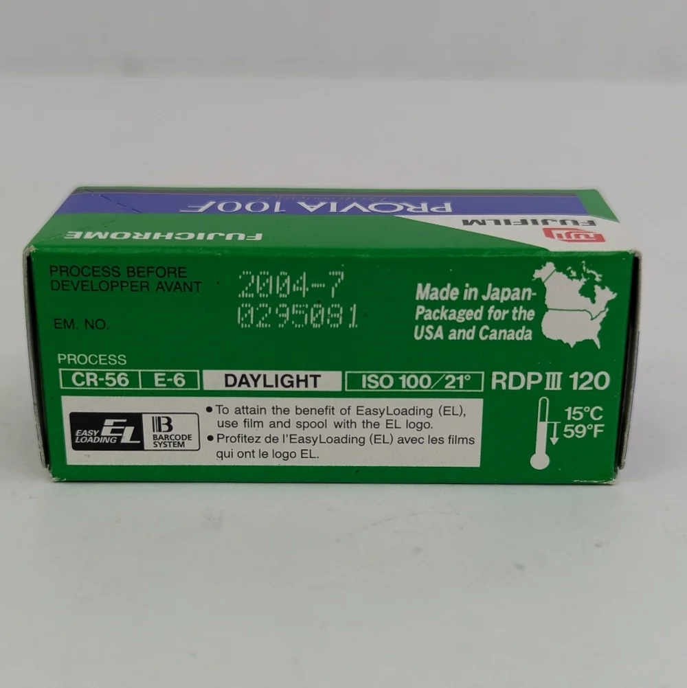 NOS FUJIFILM PROVIA 100 FUJICHROME COLOR REV FILM Exp 2004-7
